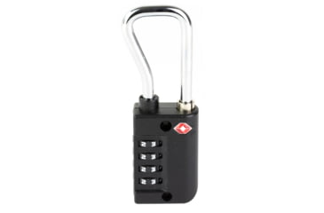 Image of Firearms Safety Devices on Resettable 4-Dial TSA Combination Lock w/Steel Sha, Black, Not a CA-DOJ Approved Firearms Safety Device