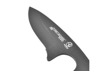 Image of First Edge HR-2 Ryan Hoover Droppoint Fine Edge Fixed Blade Knife, Elmax Oxide Blade, Black, Droppoint Medium Size, 4350