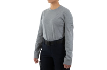 Image of First Tactical Tactix Cotton Long Sleeve Tee - Women's, Heather Gray, Large, 121505-016-L