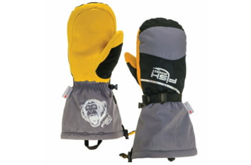 Image of Fish Monkey Yeti Premium Ice Fishing Mitten, Yelow/Black/Grey, XL, FM36-GB-XL