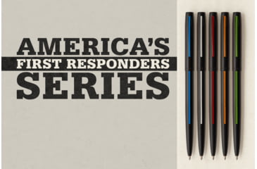 Image of Fisher Space Pen Law Enforcement Space Pen, PR-4 Black Ink, Medium Point, 5.27 in Length, Matte, Black/Blue, M4BLEBL