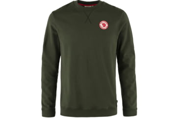Image of Fjallraven 1960 Logo Badge Sweater - Mens, Deep Forest, Small, F87163-662-S