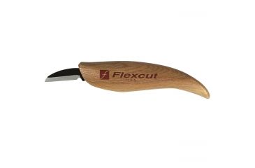 Image of Flexcut Cutting Fixed Blade Knife,6.125in,Carbon Steel Cutting Blade,Ergonomic Wood Handle FLEXKN12
