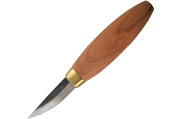 Image of Flexcut Stub Sloyd Knife, 6.75in Overall, 2.25in Blade, Cherry Wood Handle, Brass Ferrule, KN53