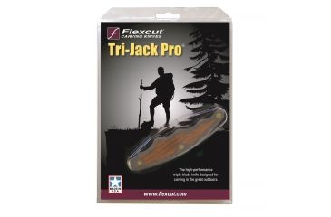 Image of Flexcut Tri-Jack Pro Fixed Blade Knife,4.25in closed,Multitool Blade,Black Alum Handle FLEXJKN95