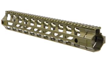 Image of Fortis Manufacturing REV II Free Float Rail System, M-LOK, AR-15, 13.8in, Odg Anodize, REV-II-14-ML-ODG