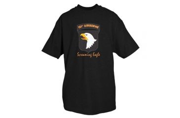 Image of Fox Outdoor Army One-Sided Imprinted T-Shirt, 101st Airborne Screaming Eagle / Black, Small, 63-9715 S