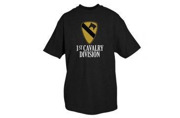Image of Fox Outdoor Army One-Sided Imprinted T-Shirt, 1st Cavalry Division / Black, Extra Large, 63-962 XL