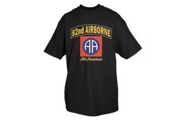 Image of Fox Outdoor Army One-Sided Imprinted T-Shirt, 82nd Airborne / Black, Large, 63-972 L