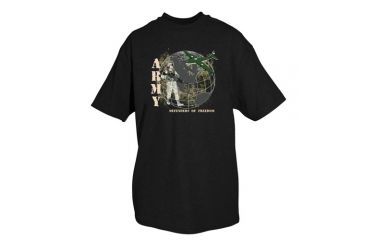 Image of Fox Outdoor Army One-Sided Imprinted T-Shirt, Army Defenders Of Freedom / Black, Large, 63-403 L