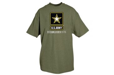 Image of Fox Outdoor Army One-Sided Imprinted T-Shirt, Army Established Vintage / Olive Drab, Large, 63-994 L