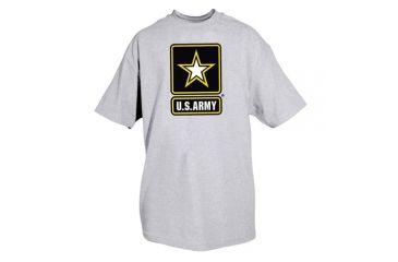 Image of Fox Outdoor Army One-Sided Imprinted T-Shirt, Army Star / Heather Grey, Large, 63-926 L
