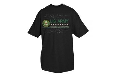 Image of Fox Outdoor Army One-Sided Imprinted T-Shirt, Rangers Lead the Way / Black, Large, 64-4020 L