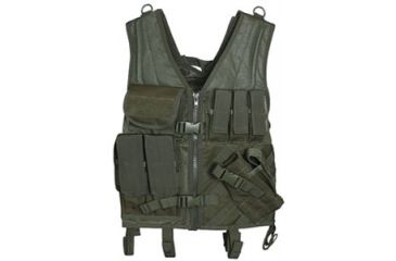 Image of Fox Outdoor Assault Cross Draw Vest, Olive Drab 099598652302