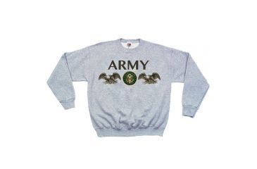 Image of Fox Outdoor Crewneck Sweatshirt, Army Seal - Grey, Large, 64-6551 L
