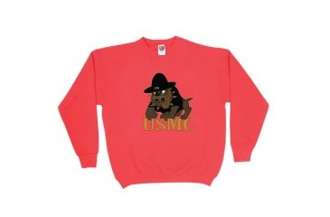 Image of Fox Outdoor Crewneck Sweatshirt, Marines Bulldog - Red, 3XL, 64-668 XXXL