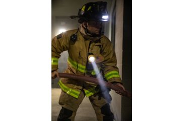 Image of Foxfury Lighting Breakthrough BTS 4 x AA LED Right Angle Flashlight, 400 Lumens, Black/Yellow 380-BTS-BY