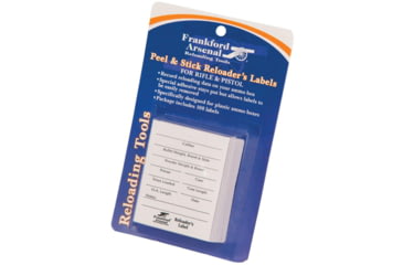 Image of Frankford Arsenal Pistol and Rifle Reloaders Labels, 100 Pack, Blue/White, 202364