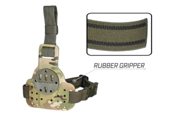 Image of G-Code Drop Leg Single Holster Mount w/ Cobra Buckle Leg Strap, Black, GCA76-CB-BK