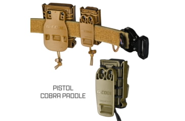 Image of G-Code Pistol Soft Shell Scorpion Mag Carrier w/ Cobra Paddle, Ambidextrious, OD Green Frame/Black Shell, Short, SS-P2-COBRA-GNBK