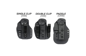 Image of G-Code Prime Carry Holster, IWB OWB Kit, Glock G34 Gen 3-5 w/ Streamlight TLR-1HL, Black, GPC-K01-106L17
