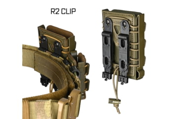 Image of G-Code Soft Shell Scorpion Magazine Carrier Pack of 2, Rifle, R1/R2/R3 Molle &amp; Belt Mounts, Ambidextrious, Green On Black, OD Green Frame/Black Shell, Rifle, SS-R1-2PK-123-GNBK
