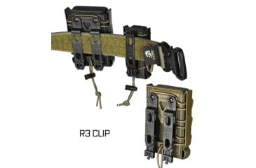Image of G-Code Soft Shell Scorpion Magazine Carrier Pack of 2, Rifle, R1/R2/R3 Molle &amp; Belt Mounts, Ambidextrious, Green On Black, OD Green Frame/Black Shell, Rifle, SS-R1-2PK-123-GNBK