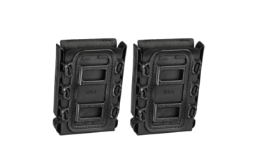 Image of G-Code Soft Shell Scorpion Magazine Carrier Pack of 2, Rifle, R1/R2/R3 Molle and Belt Mounts, Ambidextrious, Black On Black, Black Frame/Black Shell, Rifle, SS-R1-2PK-123-BKBK