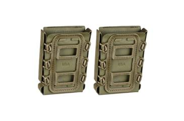 Image of G-Code Soft Shell Scorpion Magazine Carrier Pack of 2, Rifle, R1/R2/R3 Molle and Belt Mounts, Ambidextrious, Green On Green, OD Green Frame/OD Green Shell, Rifle, SS-R1-2PK-123-GNGN