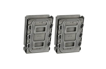 Image of G-Code Soft Shell Scorpion Magazine Carrier Pack of 2, Rifle, R1/R2/R3 Molle and Belt Mounts, Ambidextrious, Grey On Grey, Grey Frame/Grey Shell, Rifle, SS-R1-2PK-123-GYGY