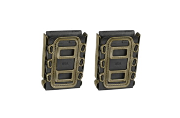 Image of G-Code Soft Shell Scorpion Magazine Carrier Pack of 2, Rifle, R1/R2/R3 Molle &amp; Belt Mounts, Ambidextrious, Green On Black, OD Green Frame/Black Shell, Rifle, SS-R1-2PK-123-GNBK