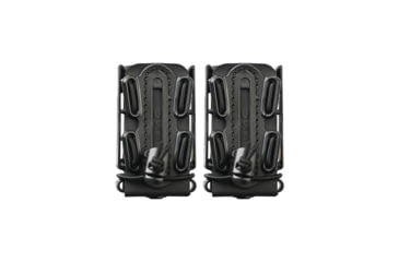Image of G-Code Soft Shell Scorpion Pistol Magazine Carrier Pack of 2, Short, P1/P2/P3 Molle and Belt Mounts, Ambidextrious, Black On Black, Black Frame/Black Shell, Short, SS-P2-2PK-123-BKBK