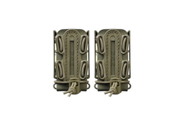 Image of G-Code Soft Shell Scorpion Pistol Magazine Carrier Pack of 2, Short, P1/P2/P3 Molle and Belt Mounts, Ambidextrious, Green On Green, OD Green Frame/OD Green Shell, Short, SS-P2-2PK-123-GNGN