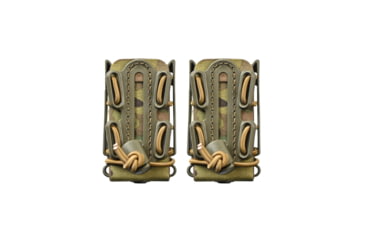 Image of G-Code Soft Shell Scorpion Pistol Magazine Carrier Pack of 2, Short, P1/P2/P3 Molle and Belt Mounts, Ambidextrious, Green On Multicam Green, Green Frame/Multicam Green Shell, Short, SS-P2-2PK-123-GNMC