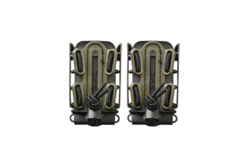 Image of G-Code Soft Shell Scorpion Pistol Magazine Carrier Pack of 2, Short, P1/P2/P3 Molle &amp; Belt Mounts, Ambidextrious, Green On Black, OD Green Frame/Black Shell, Short, SS-P2-2PK-123-GNBK