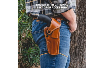 Image of Galco Big Iron Belt Holster, Colt Python 5in, Smith &amp; Wesson L Frame M686 Plus 5in, Right Hand, Tan, BI366