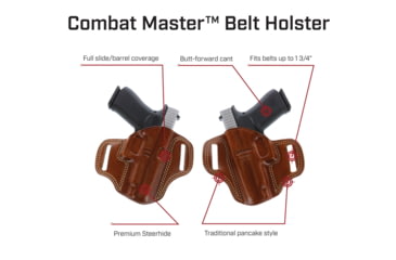 Image of Galco Combat Master Belt Holster, Springfield Xdm Elite 4.5In 9/10Mm, Right, Tan, CM880
