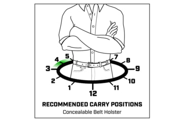 Image of Galco Concealable 2.0 Belt Holster, Smith &amp; Wesson M&amp;P 2.0 Compact 4in Optic Ready, Right, Black, CO2-472RB