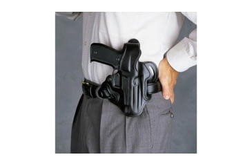 Image of Galco Cop 3 Slot Leather Holster - Left Hand - Black CTS161B