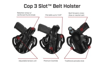Image of Galco Cop 3 Slot Leather Holsters CTS202B
