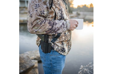 Image of Galco Corvus Belt/IWB Kydex Holster, Smith &amp; Wesson M&amp;P Subcompact, Right, Black, CVS474RB