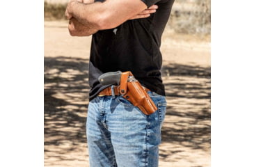 Image of Galco Dao Strongside/Crossdraw Belt Holster, Colt King Cobra 4 1/4in, Right Hand, Tan, DAO370