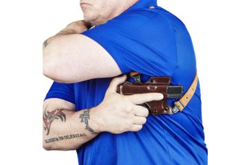 Image of Galco Jackass Rig Shoulder System, Glock 17, Right hand, Premium Steerhide Finish, Black, JR224B