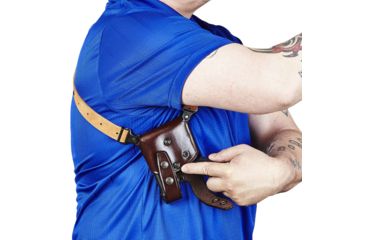 Image of Galco Jackass Rig Shoulder System, Glock 17, Right hand, Premium Steerhide Finish, Black, JR224B