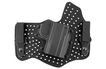 Image of Galco KingTuk Air Kydex/Leather IWB Holster, S&amp;W M&amp;P 9/40, Right, UniClip/Stealth Clip, Black, KA472B