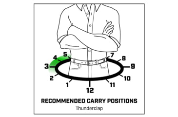 Image of Galco Thunderclap Belt Holster, Colt 5in 1911, Kimber 5in 1911, Ruger Sr1911 5in, Smith &amp; Wesson Sw1911 5in, Springfield 5in 1911, Taurus Pt1911 5in No Rail, Wilson Combat 5in 1911, Right Hand, Black, TC212B