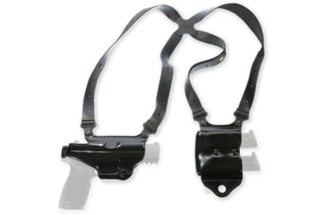 Image of Galco Miami Classic II Shoulder System Tan Full Grain Leather, P365XL, Right Hand, Black, MCII870B