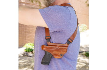 Image of Galco Miami Classic II Shoulder System Autos Leather, SIG-SAUER P365 FUSE, Right, Tan, MCII894R