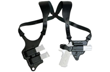 Image of Galco Parabellum 2.0 Shoulder System, Glock 17 Gen 1-5, Glock 17 w/wo red dot, Glock 19 Gen 1-5, Glock 19 w/wo red dot, Glock 19X, Glock 22 Gen 2-4, Glock 22 Gen 2-4 w/wo red dot, Right Hand, Black, PB2-224RB