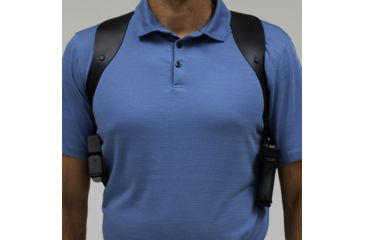 Image of EDEMO Galco Parabellum Shoulder System, Right Hand, Glock 17/19/22/23/26/27/31/32/33, Black, Leather, PB224B, EDEMO2